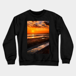 Angelochori lagoon sunset Crewneck Sweatshirt